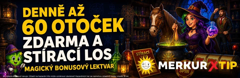 Až 60 otoček zdarma a stírací los u Merkuru