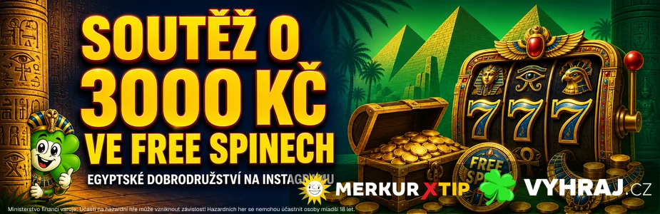Instagramová soutěž s merkurem o 3000 Kč ve free spinech