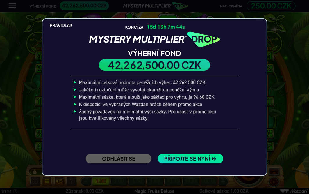 mystery apollo tlačítko připoj se