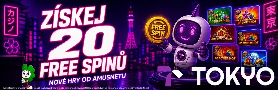 20 otoček zdarma v casinu Tokyo