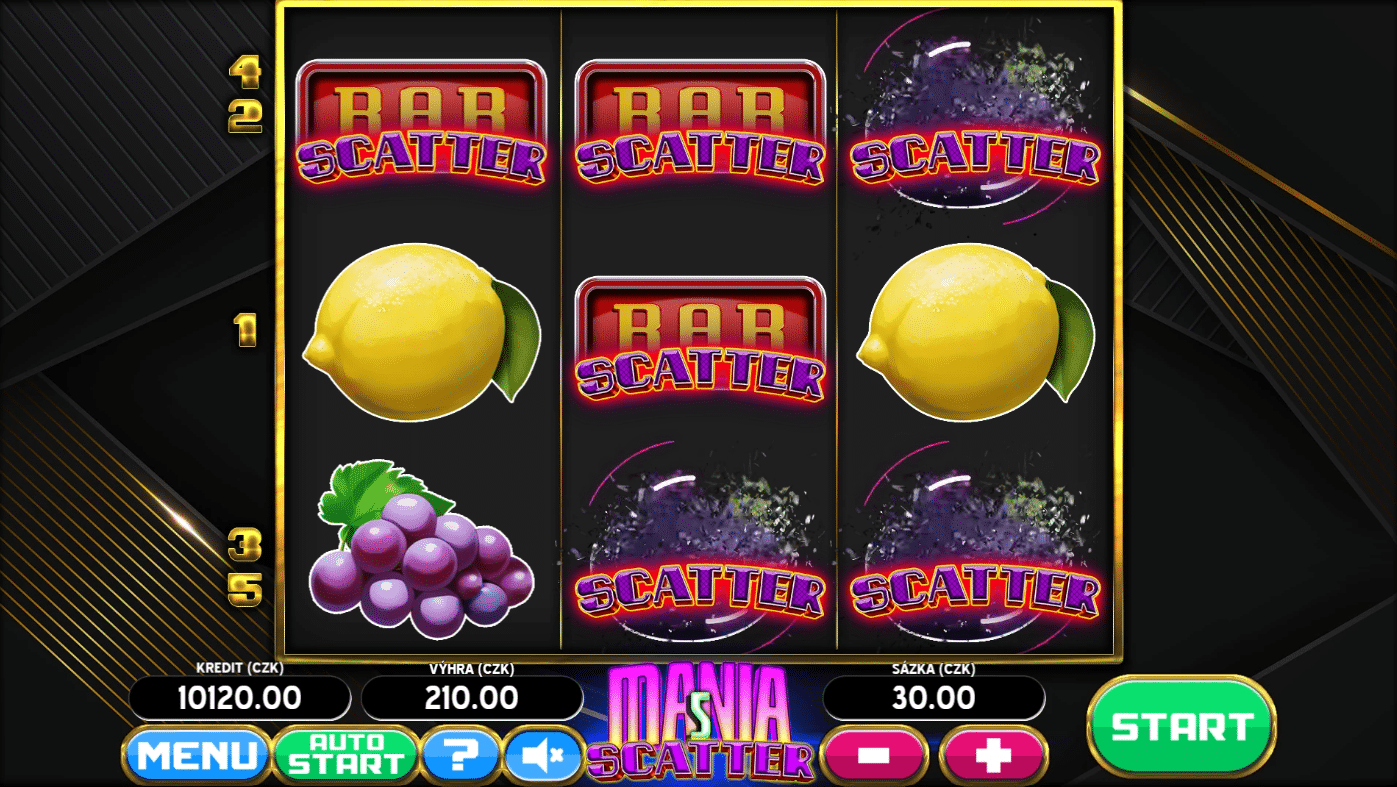 Automat Scatter Mania 5 od Bigwin Games.