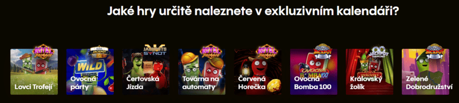 Jaké exkluzivní hry se objeví v kalendáři?