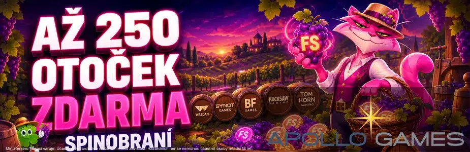 Až 250 FS ve Spinobraní u Apollo Games