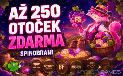 Až 250 FS ve Spinobraní u Apollo Games