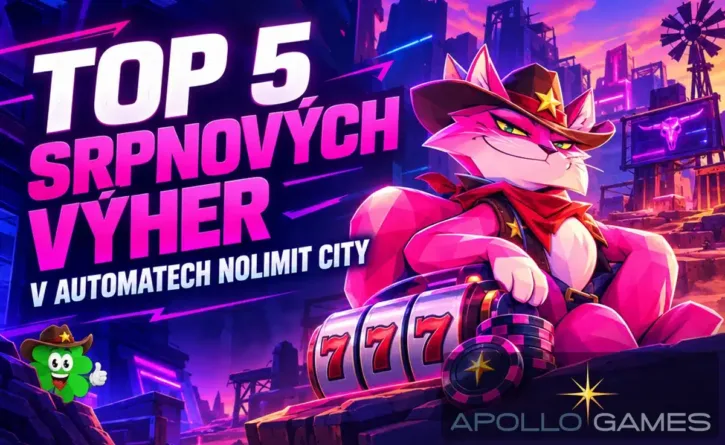 TOP 5 srpnových výher v Apollo Games