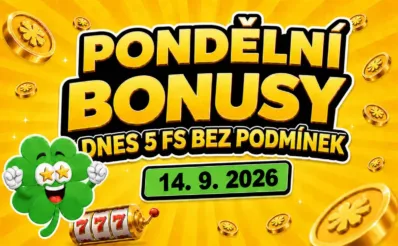 Free spiny a bonusy dnes 14-9-2026