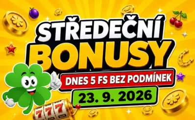 Free spiny a bonusy dnes 23-9-2026