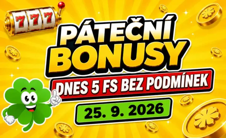 Free spiny a bonusy dnes 25-9-2026
