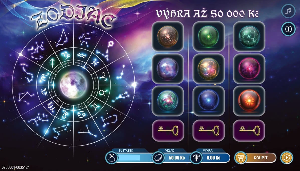 Stírací los Zodiac