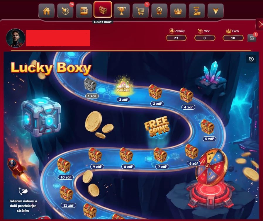 Magické Lucky Boxy cesta