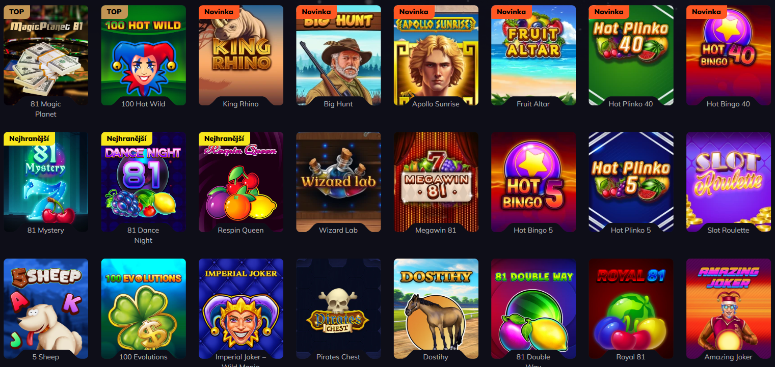 MagicPlanet nabídka tech4bet