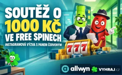 Allwyn instagramová soutěž o 1000 Kč ve free spinech