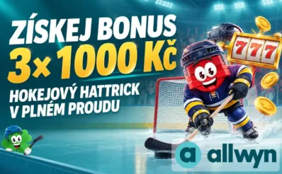 Hokejový Allwyn bonus 3x 1000 Kč