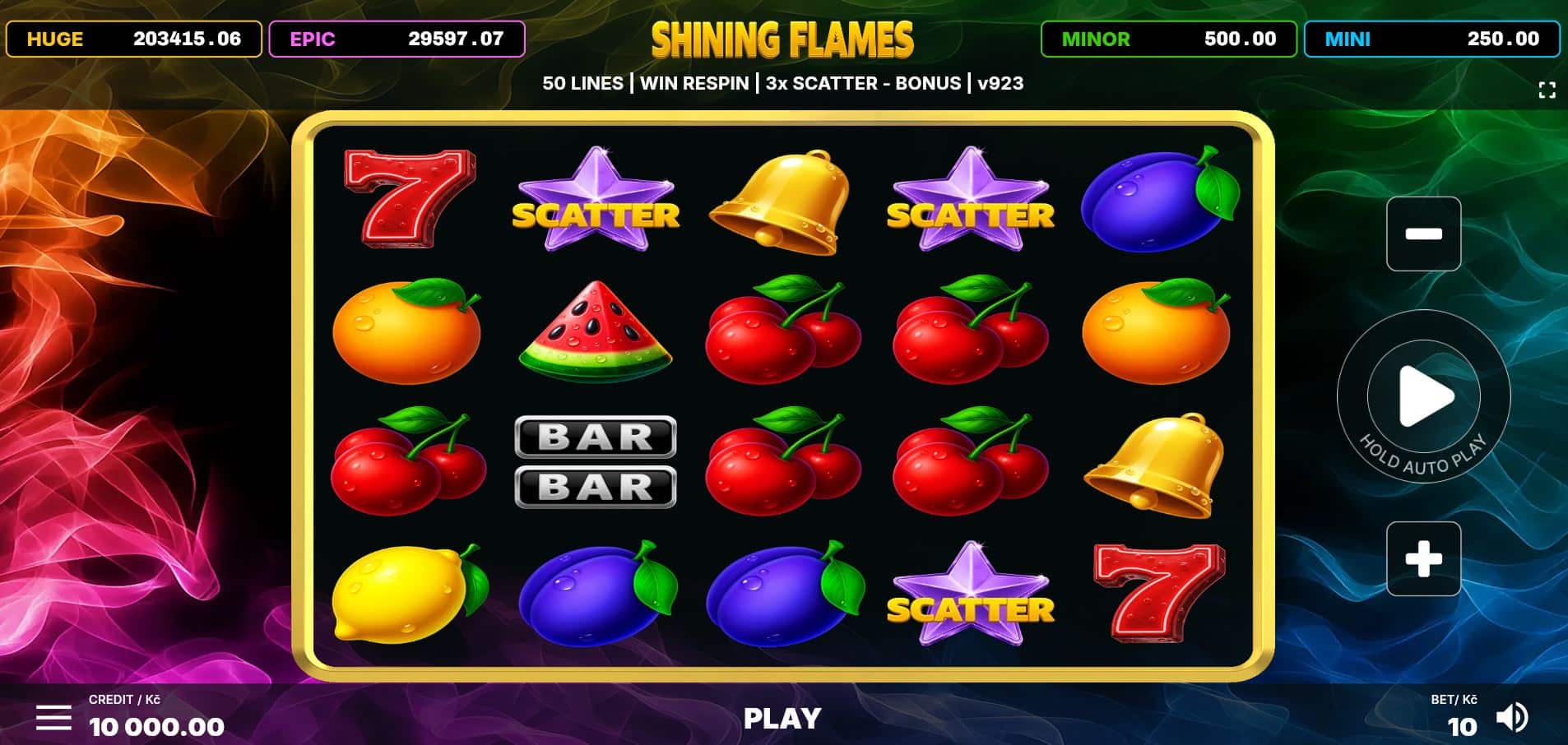 Shining flames automat