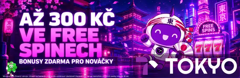 Registrační bonus až 300 Kč v Tokyo Casinu