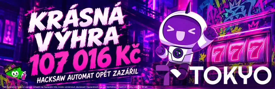 V casinu Tokyo padla výhra 107 016 Kč