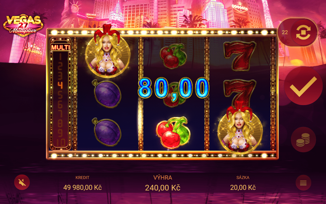 Vegas 27 multiplier výhra třešně