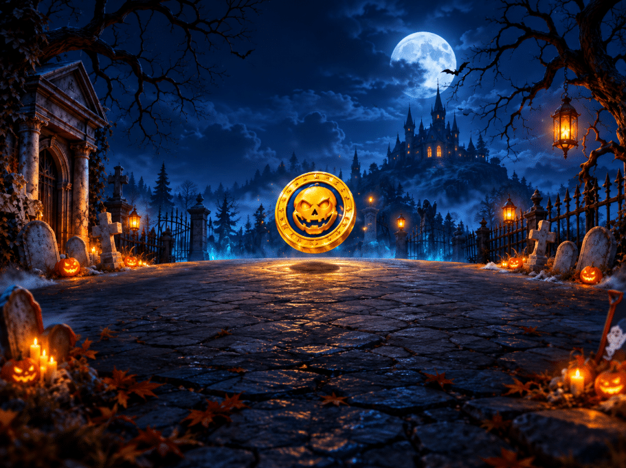 Halloweensky hod mincí