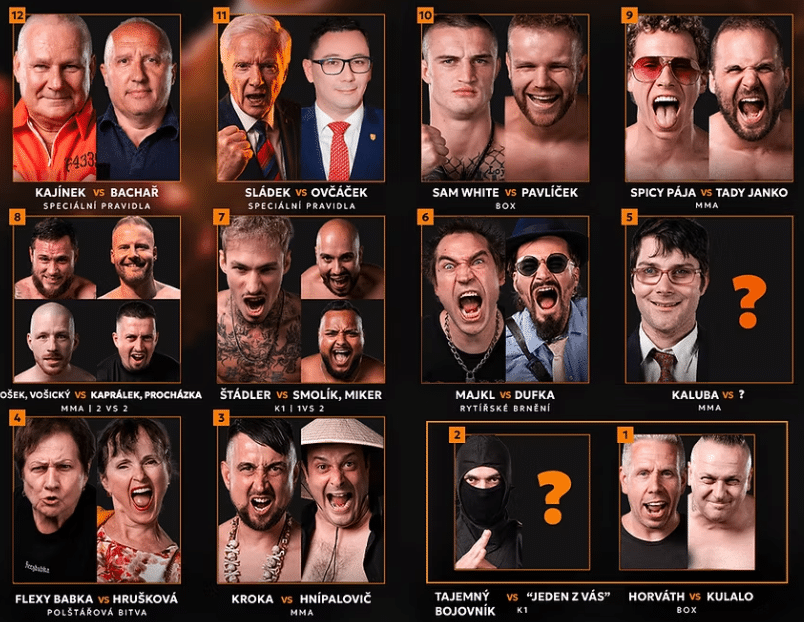 Všichni učastnici G MMA