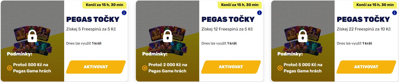 Forbes karty bonusu Pegas točky
