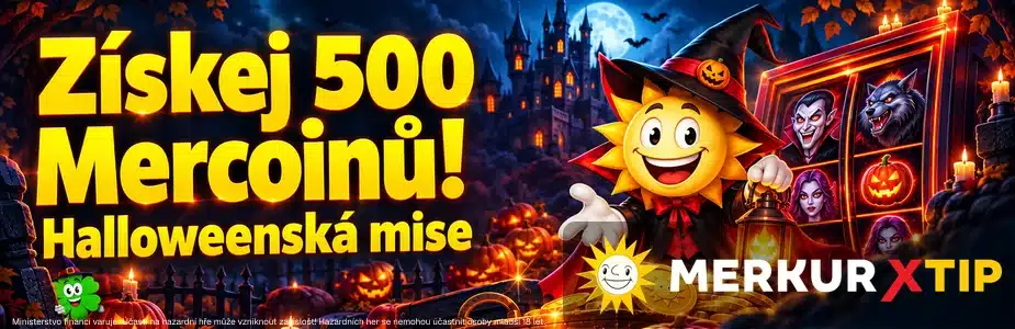 Halloweenská mise u MerkurXtipu: Získej 500 Mercoinů!