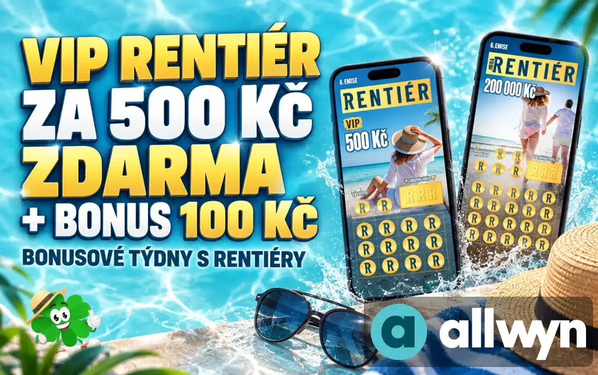 Získej VIP Rentiéra za 500 Kč zdarma a k tomu bonus 100 Kč u Allwynu ...