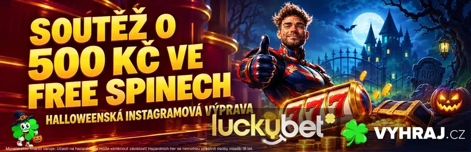 Instagramová soutěž o 500 Kč ve free spinech v LuckyBet
