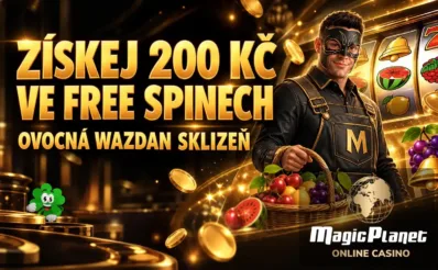 200 Kč ve free spinech v Magic Planet