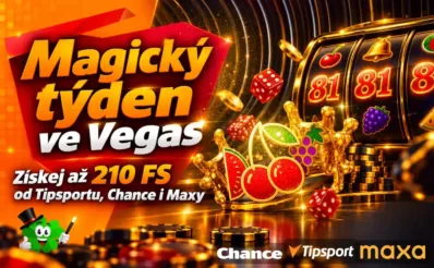 Magický týden ve Vegas: 210 free spinů u Tipsportu, Chance i Maxy