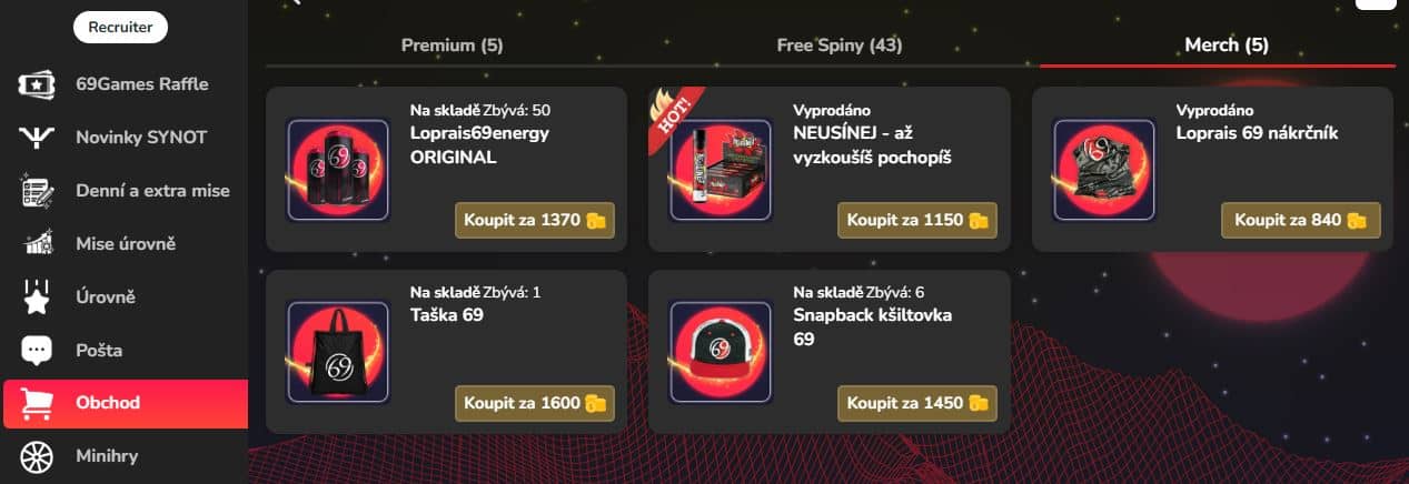 Obchod merch 69games