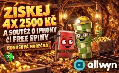 4x 2500 Kč a soutěž o iPhony či FS v bonusové horečcce u Allwyn