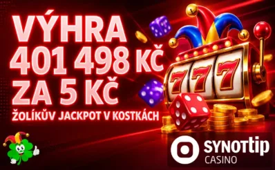 V SynotTip Casinu padl jackpot 401 498 Kč