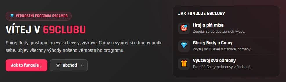 Vítej v 69Games casinu