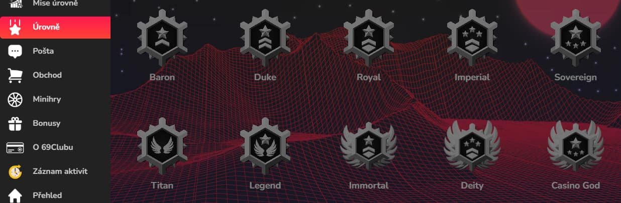 Zbylé úrovně 69games casina